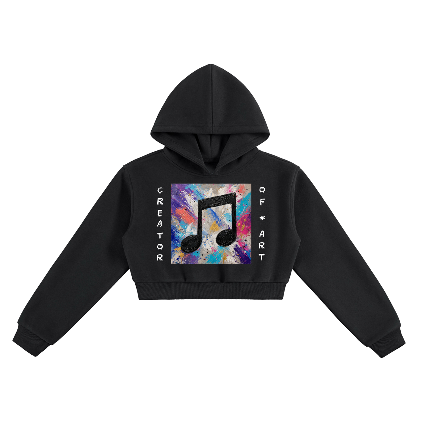 Women’s Creator of Art Graphic Cropped Hoodie – product image 1