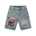 Men’s For the Love of Art Vintage-Wash Denim Shorts