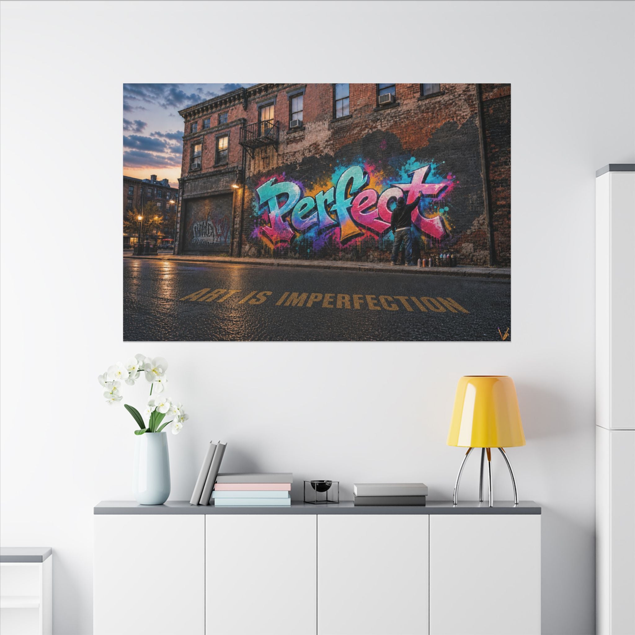 Art Is Imperfection urban graffiti matte canvas wall art