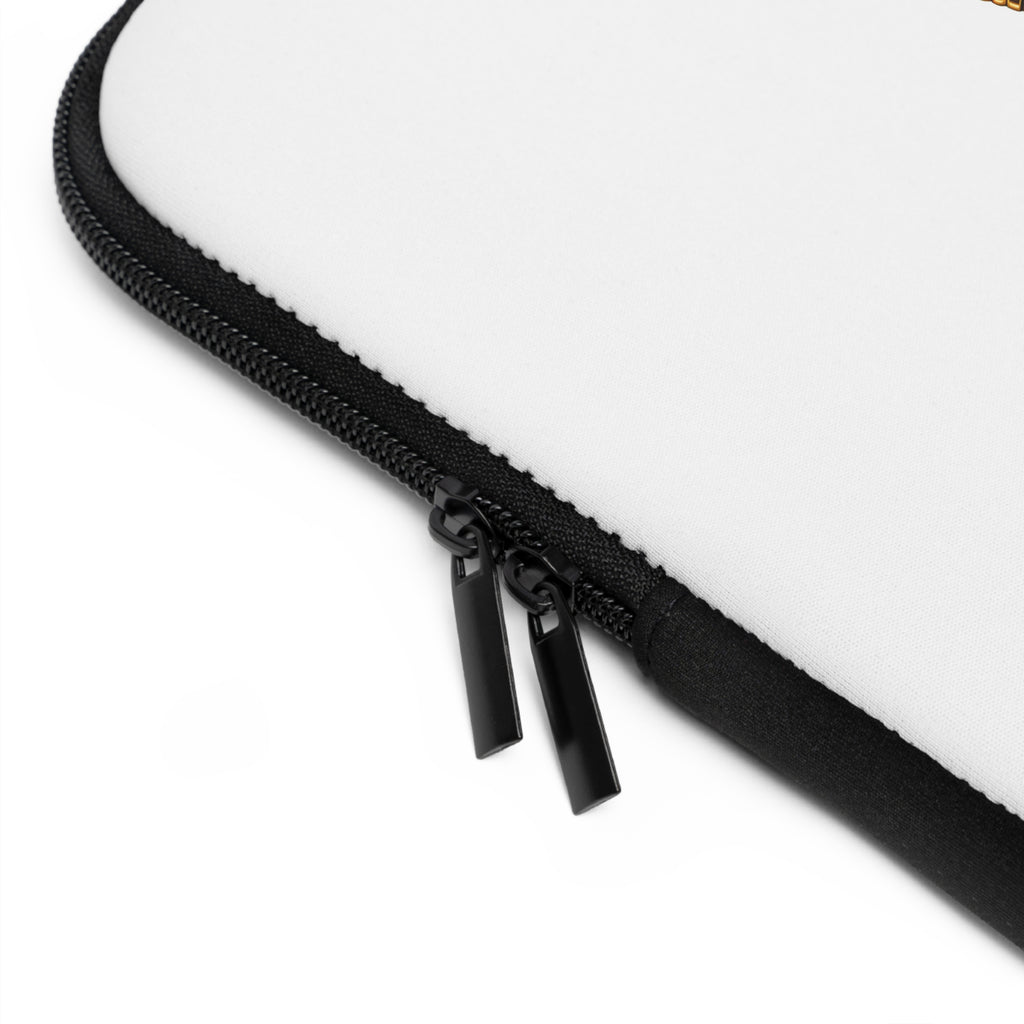 Jazzy Smoov white saxophone art laptop sleeve