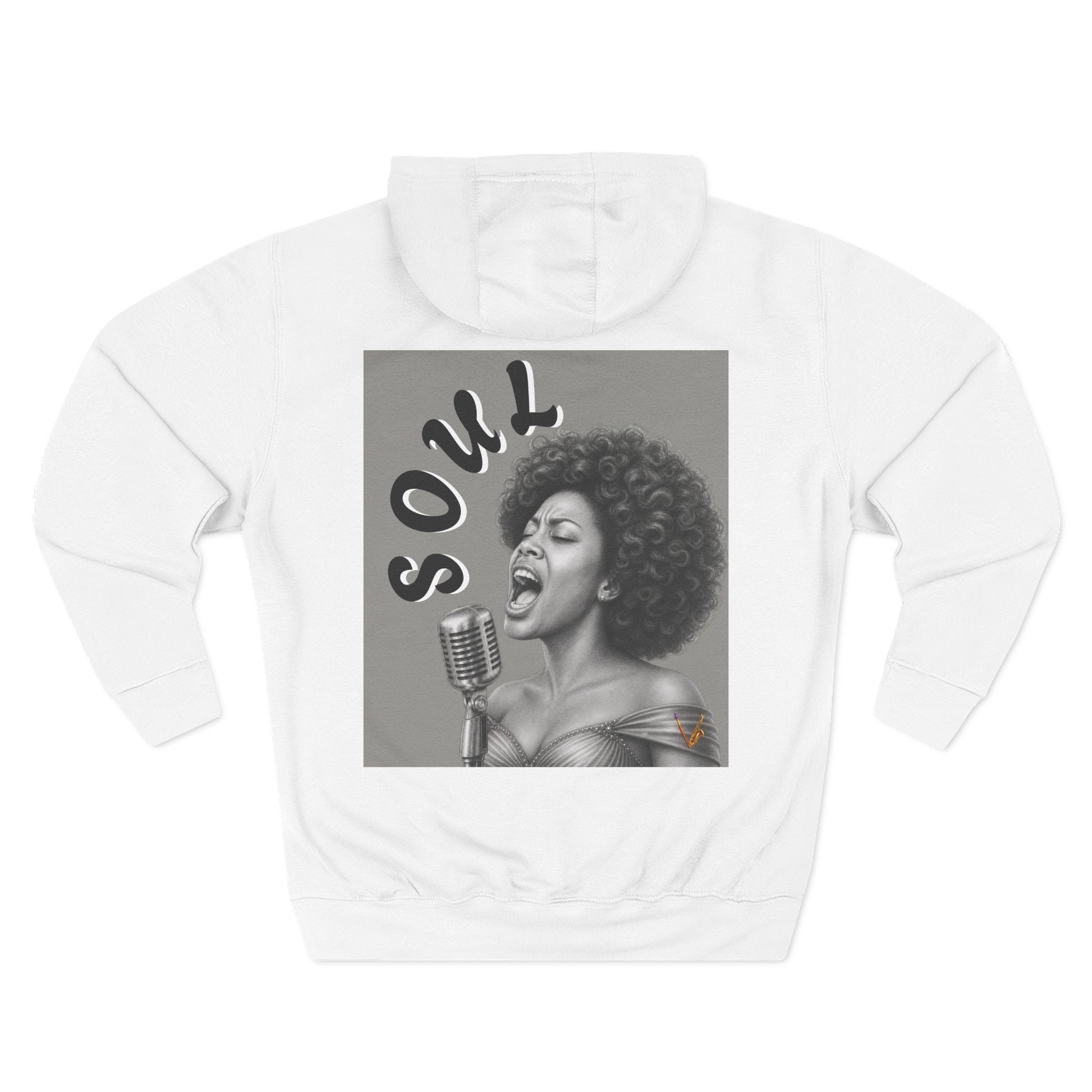 Women’s Soul Singer Graphic Pullover Hoodie – product image 3
