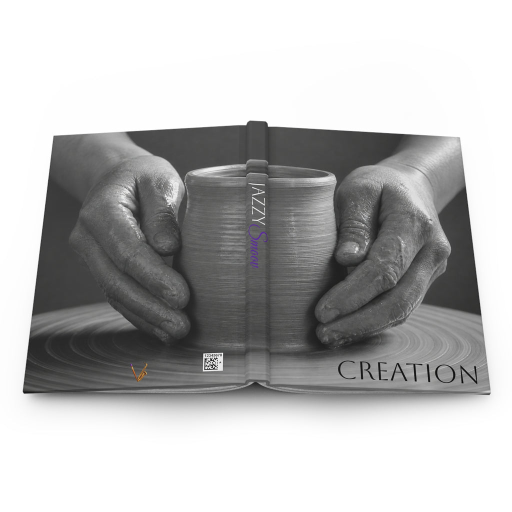 Creation pottery hardcover journal spine