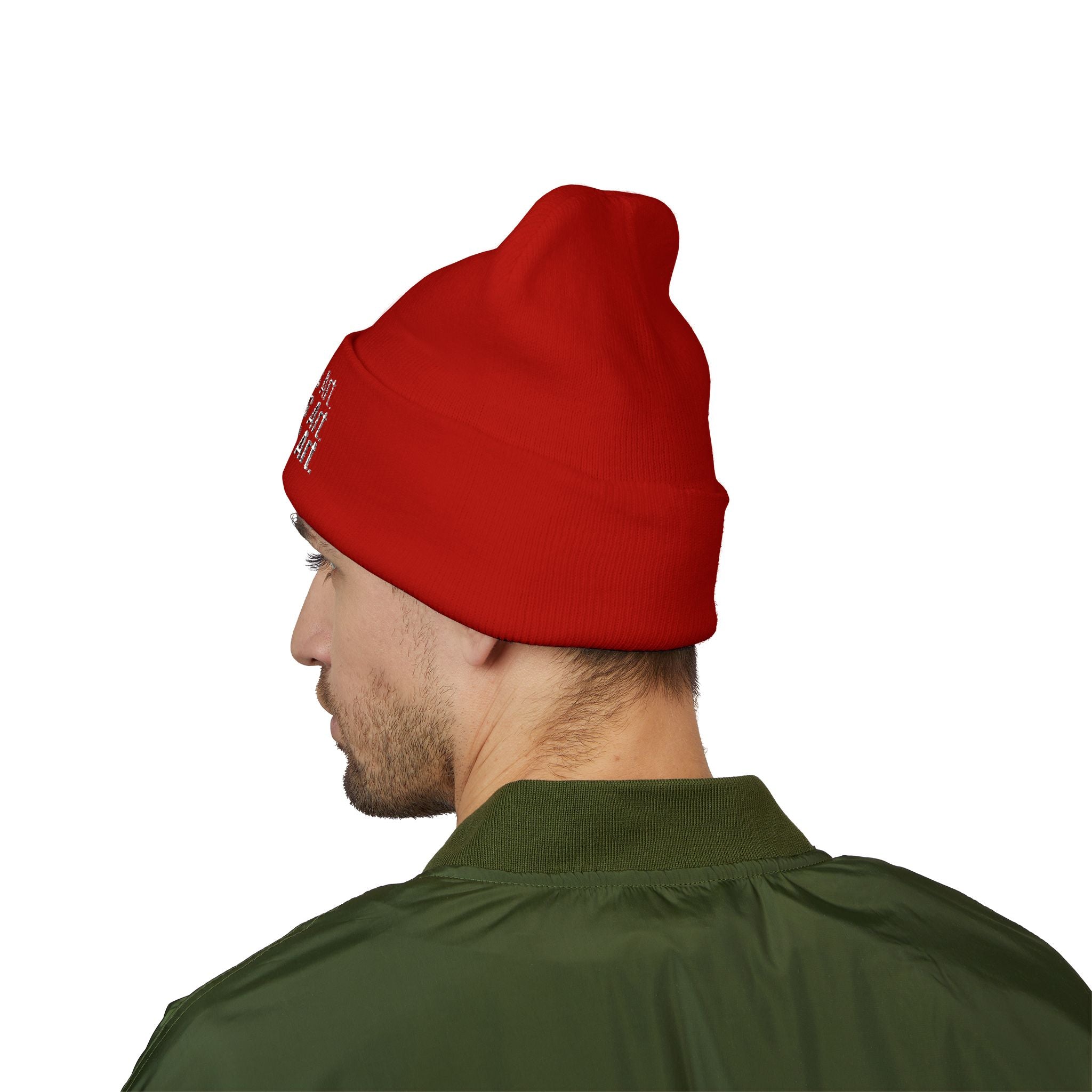 Everything Is Art cuffed beanie with white lettering – view 29