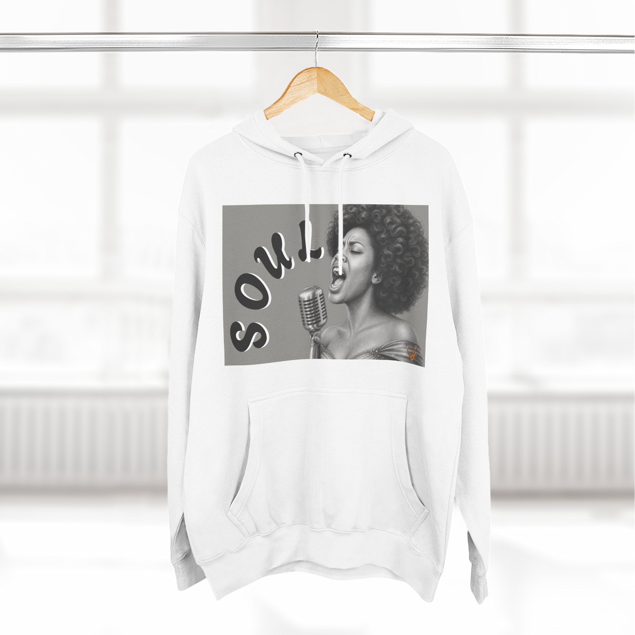 Women’s Soul Singer Graphic Pullover Hoodie – product image 5