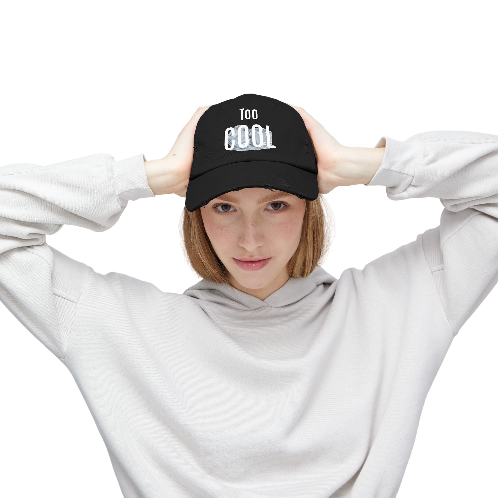 Too Cool distressed cotton baseball cap