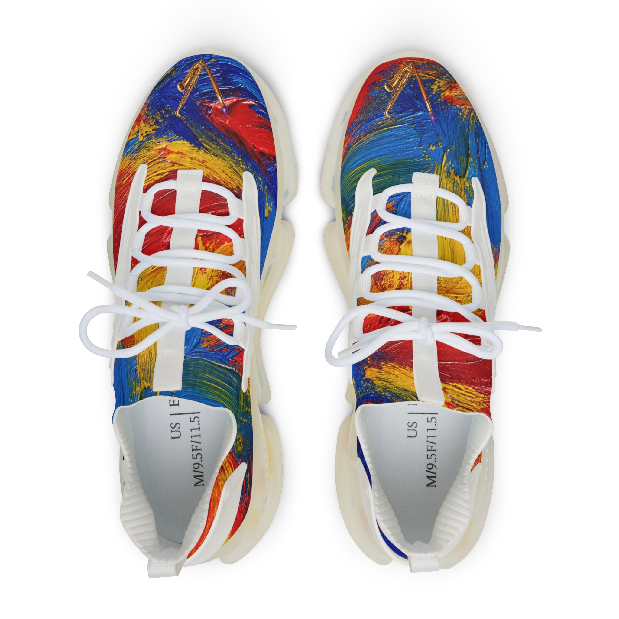 Men’s abstract color art mesh sneakers