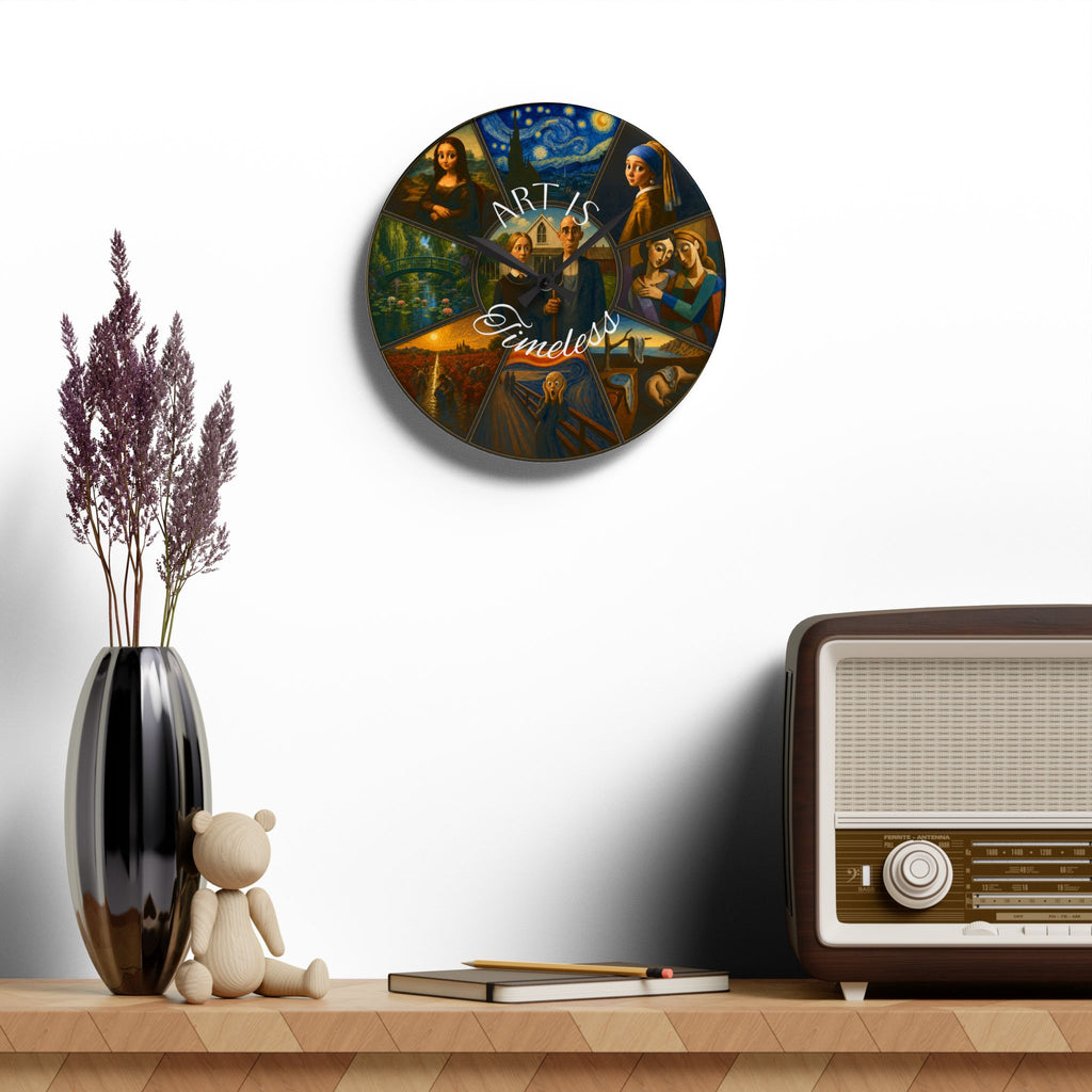 Art Is Timeless museum gallery wall clock