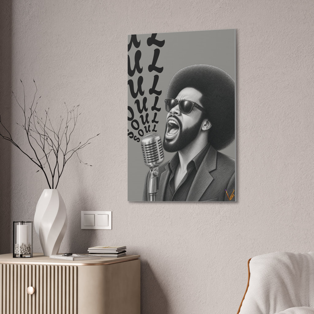 Soul singer monochrome canvas wall art