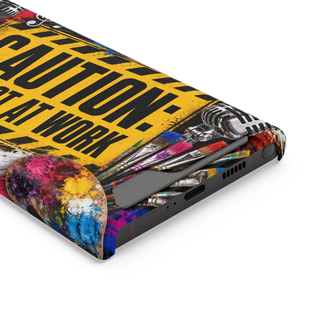Caution Artist at Work phone case with card holder – view 59