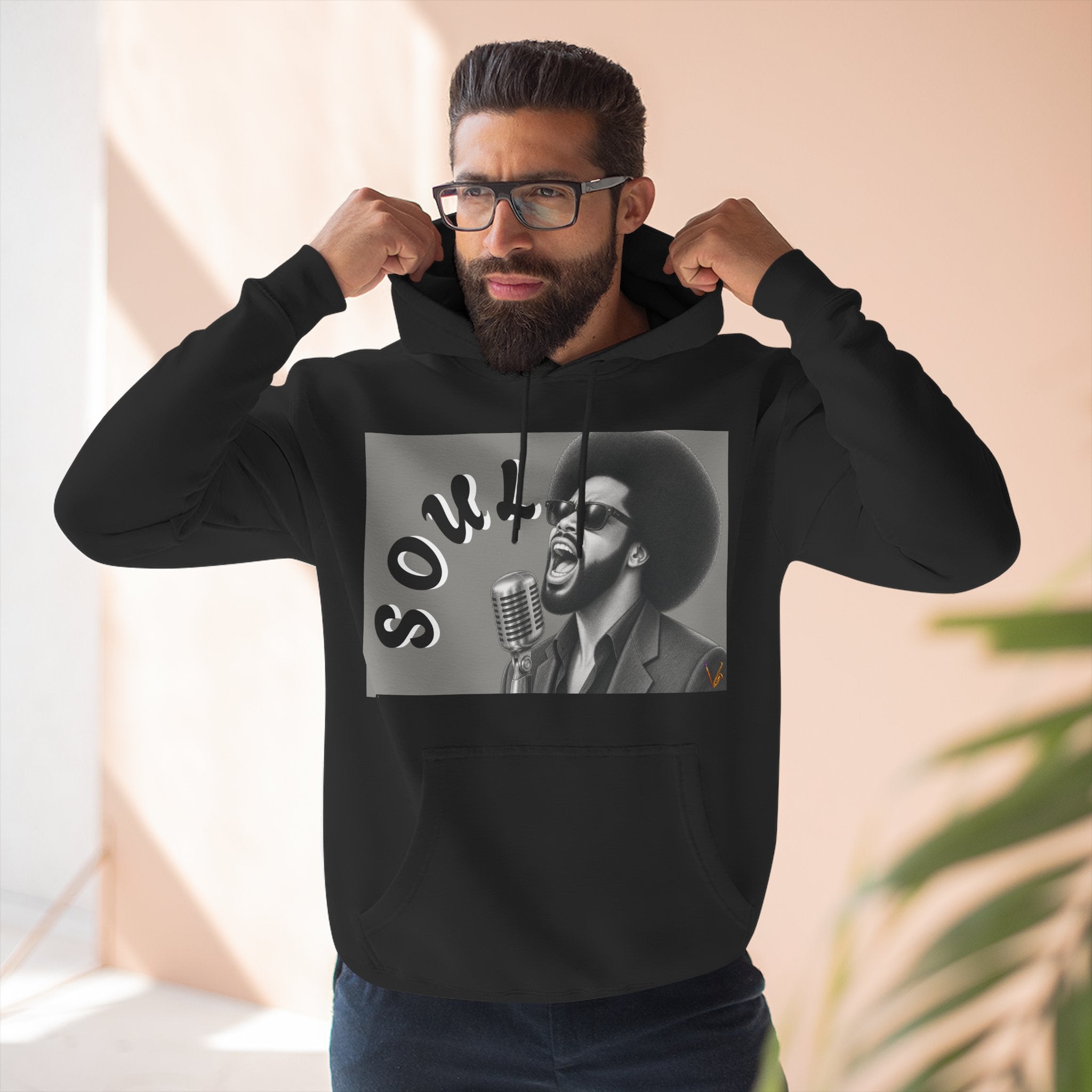 Men’s Soul Singer Graphic Pullover Hoodie – product image 12