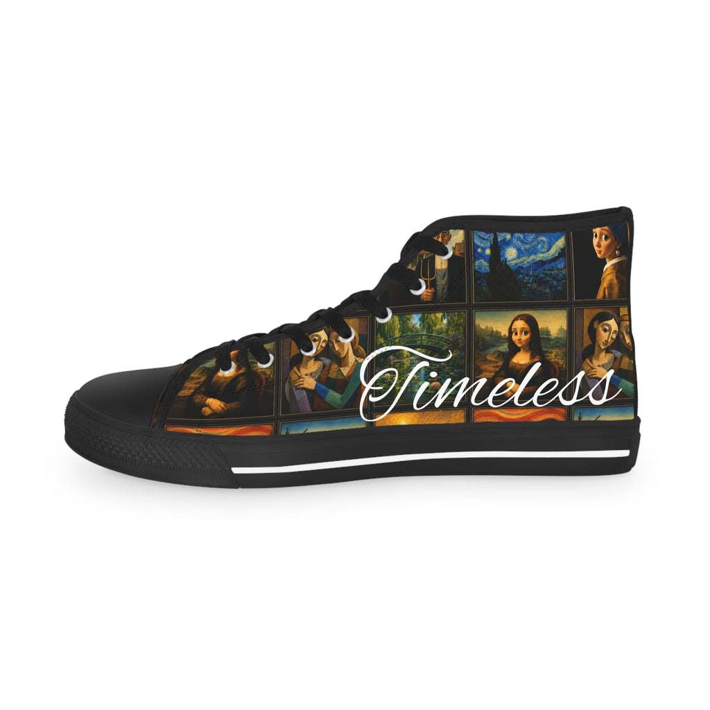 Men’s Art Is Timeless museum collage high-top sneakers