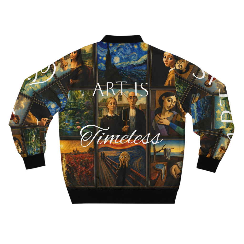 Men’s Art Is Timeless Museum Collage Bomber Jacket – product image 1