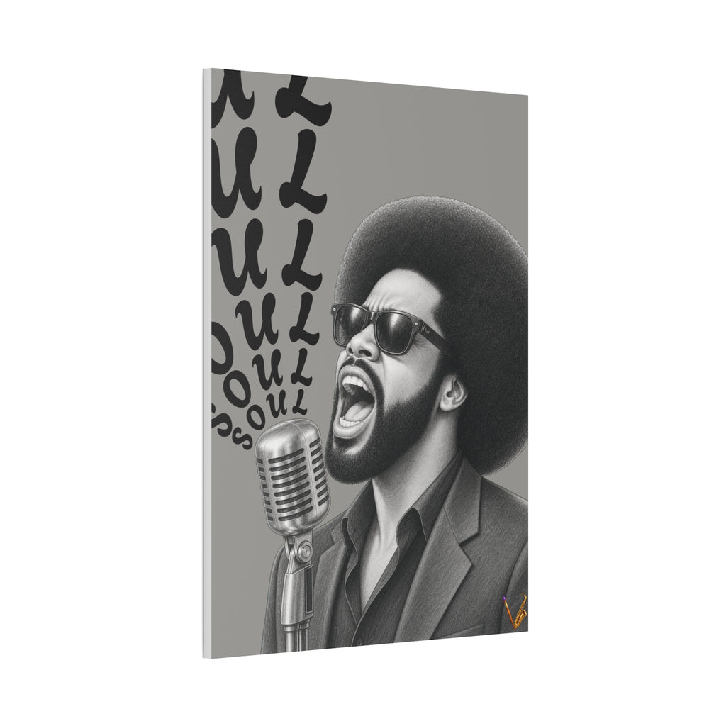 Soul singer monochrome canvas wall art