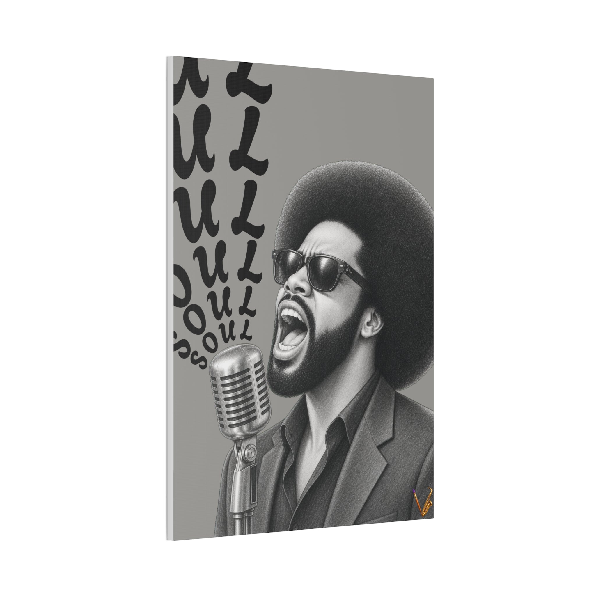 Soul singer monochrome canvas wall art