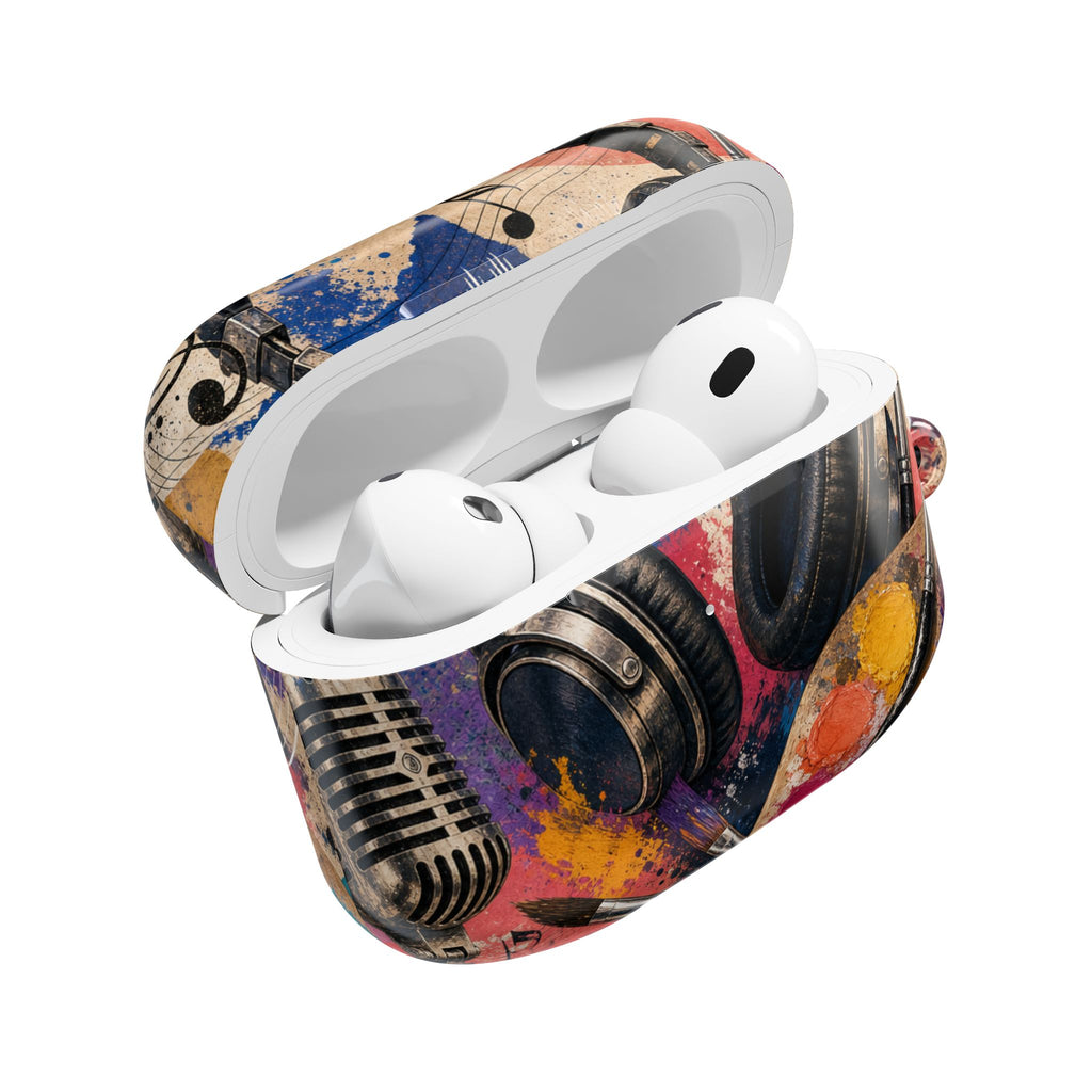 Art and music collage protective AirPods case – view 9