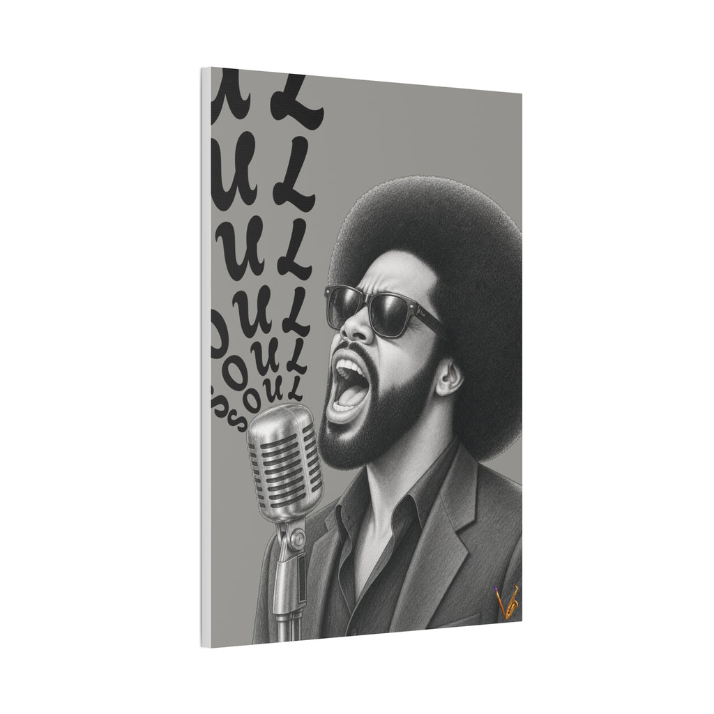 Soul singer monochrome canvas wall art
