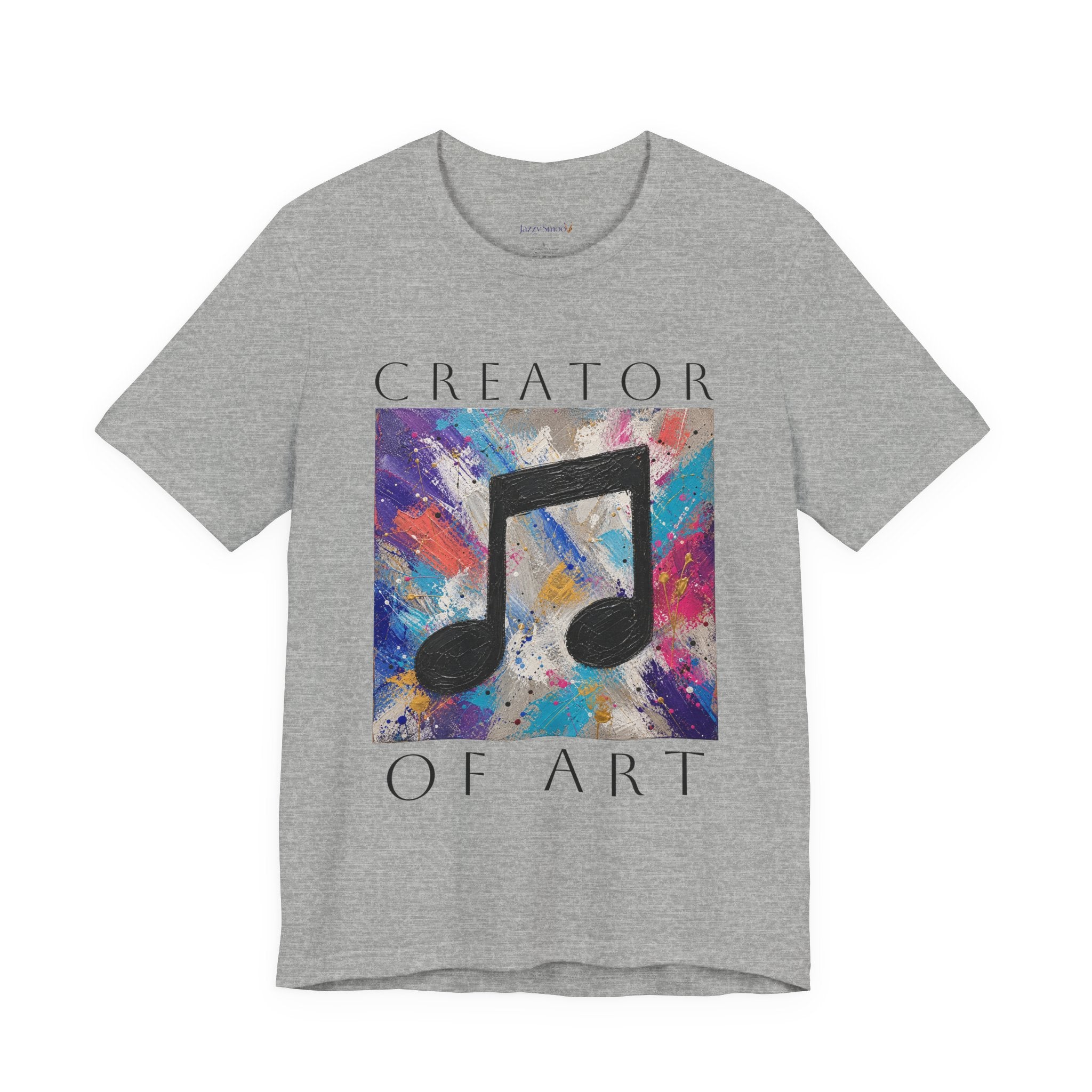 Unisex Creator of Art colorful music note graphic T-shirt – view 6