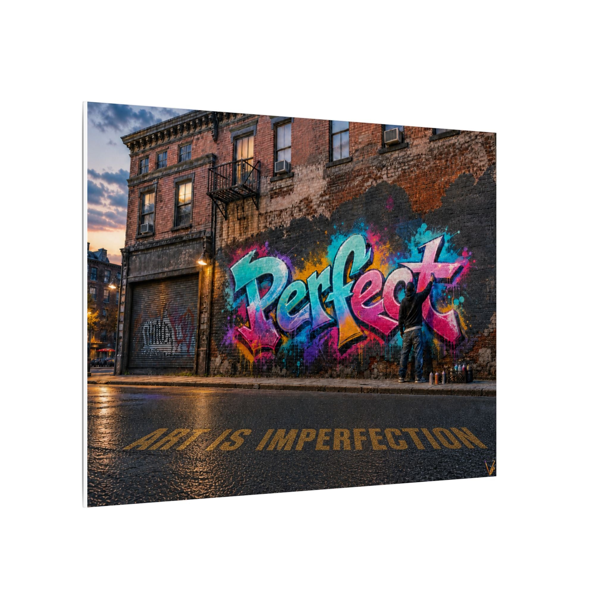 Art Is Imperfection urban graffiti matte canvas wall art