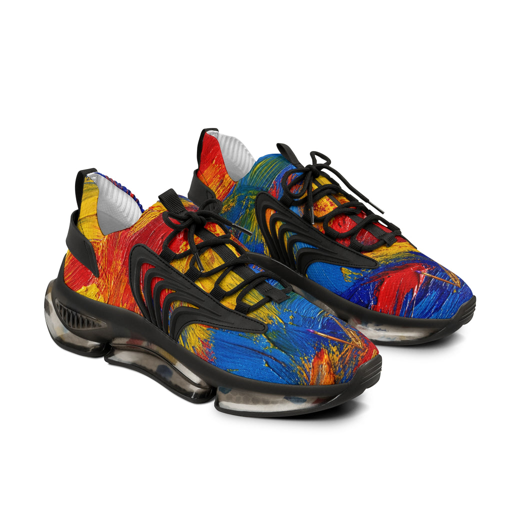 Men’s abstract color art mesh sneakers