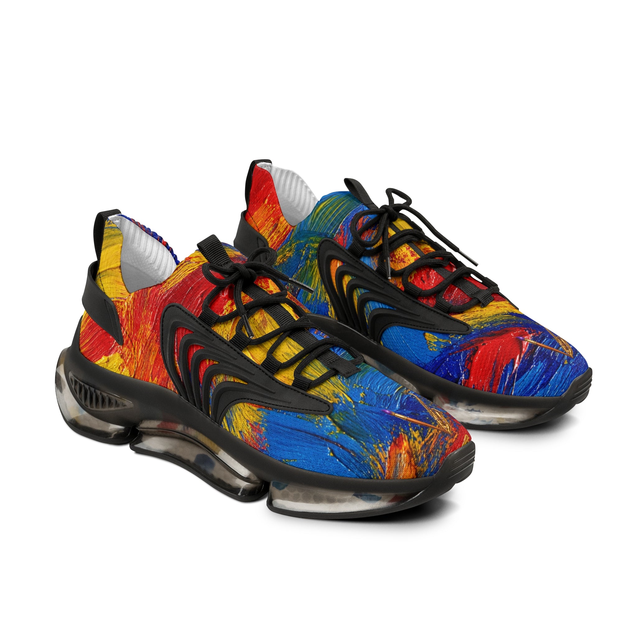 Men’s abstract color art mesh sneakers