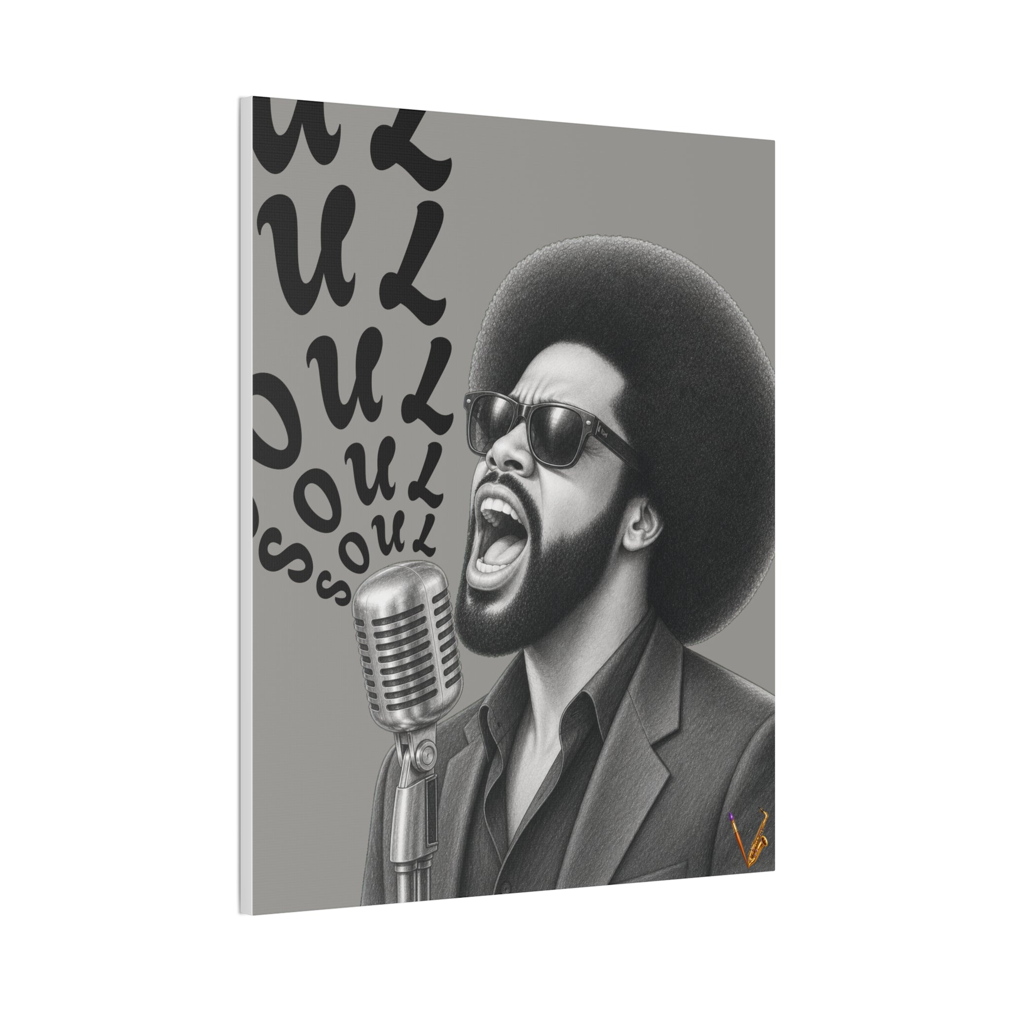 Soul singer monochrome canvas wall art