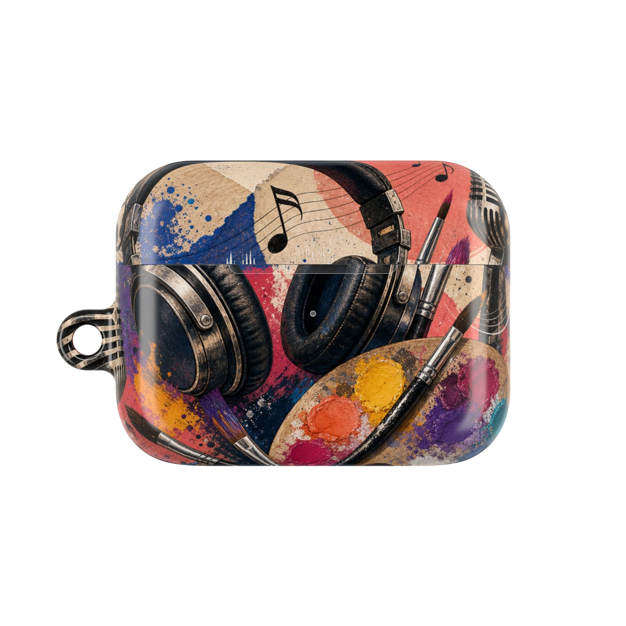 Art and music collage protective AirPods case – view 2