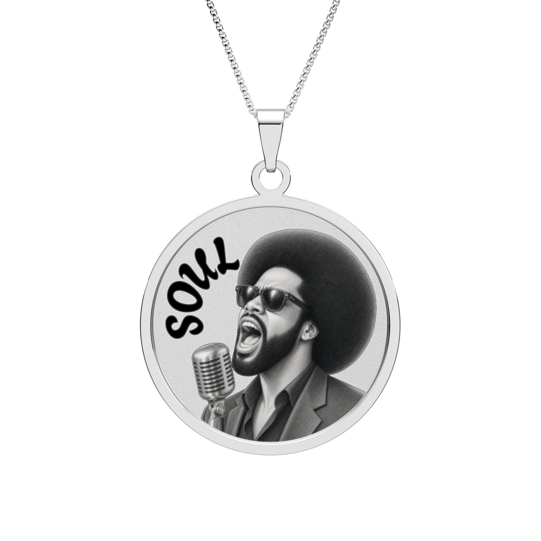 Soul Singer round pendant necklace