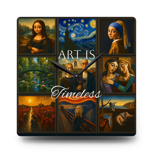 Art Is Timeless museum gallery wall clock
