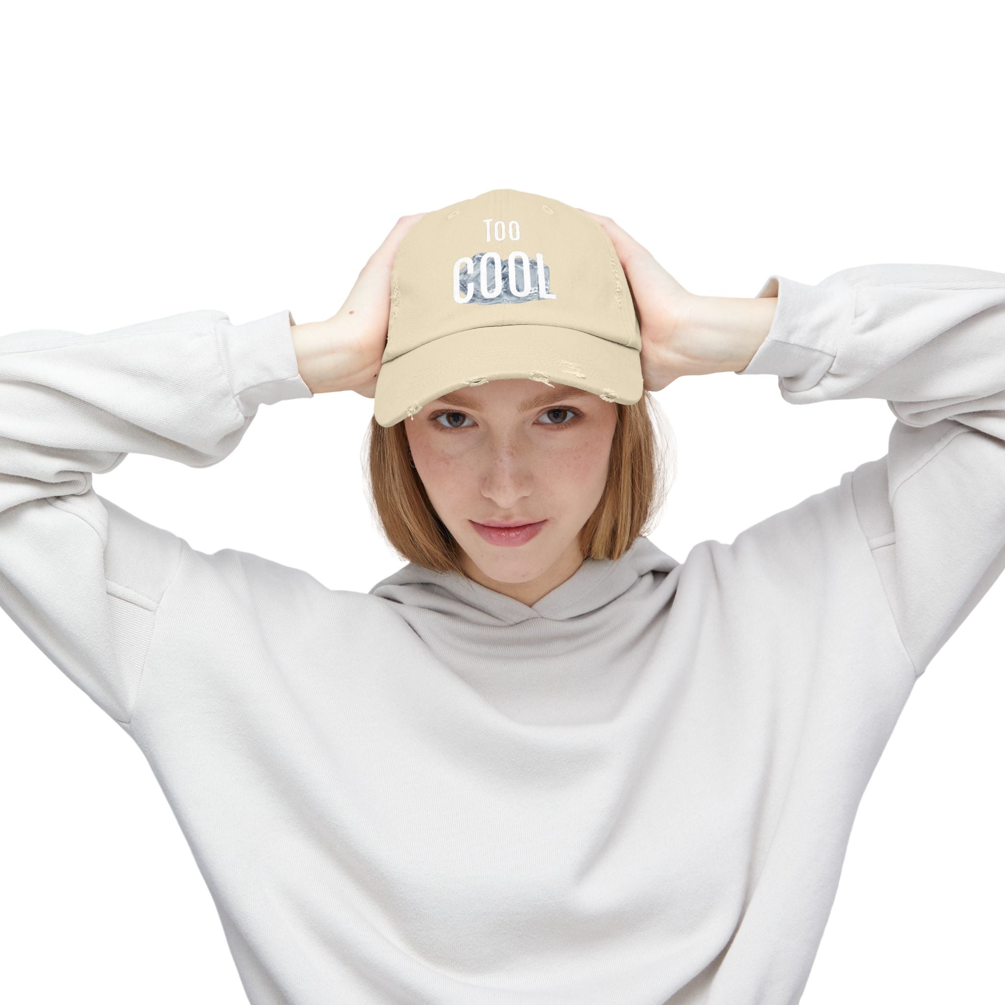 Too Cool distressed cotton baseball cap