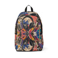 Art and music collage school backpack