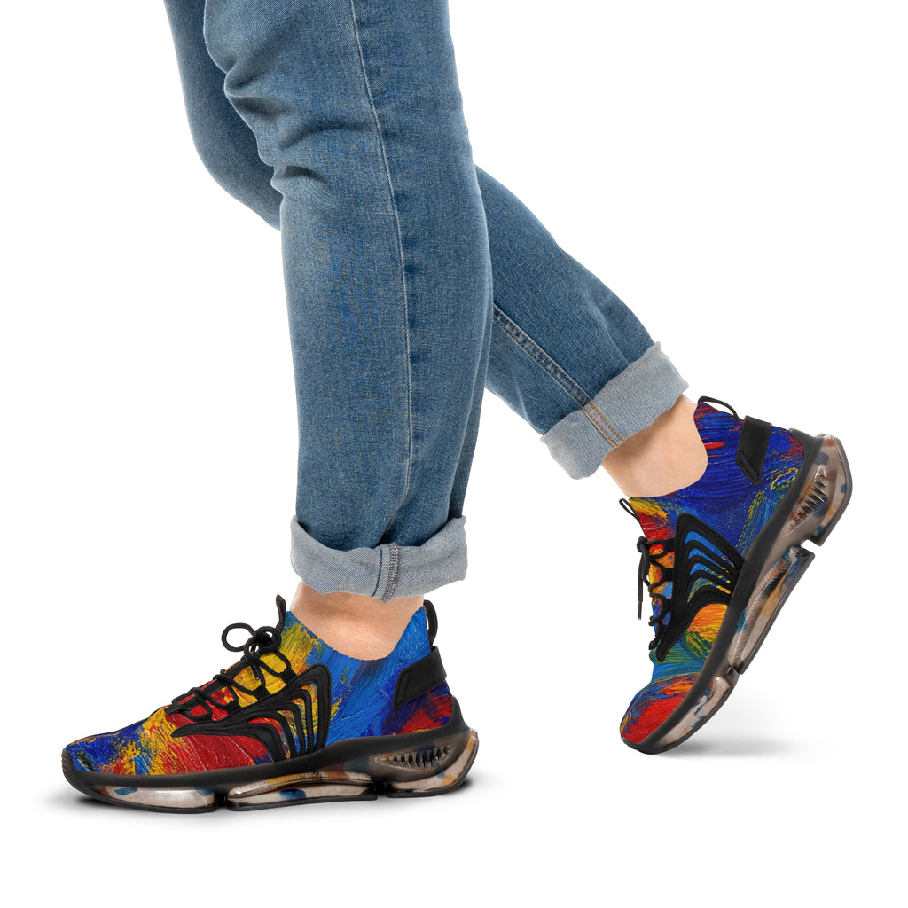 Men’s abstract color art mesh sneakers