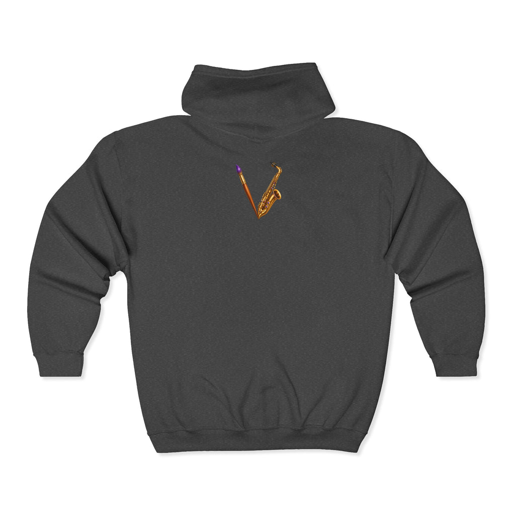 Studio Vibes Colorful Music Graphic Zip Hoodie – product image 8
