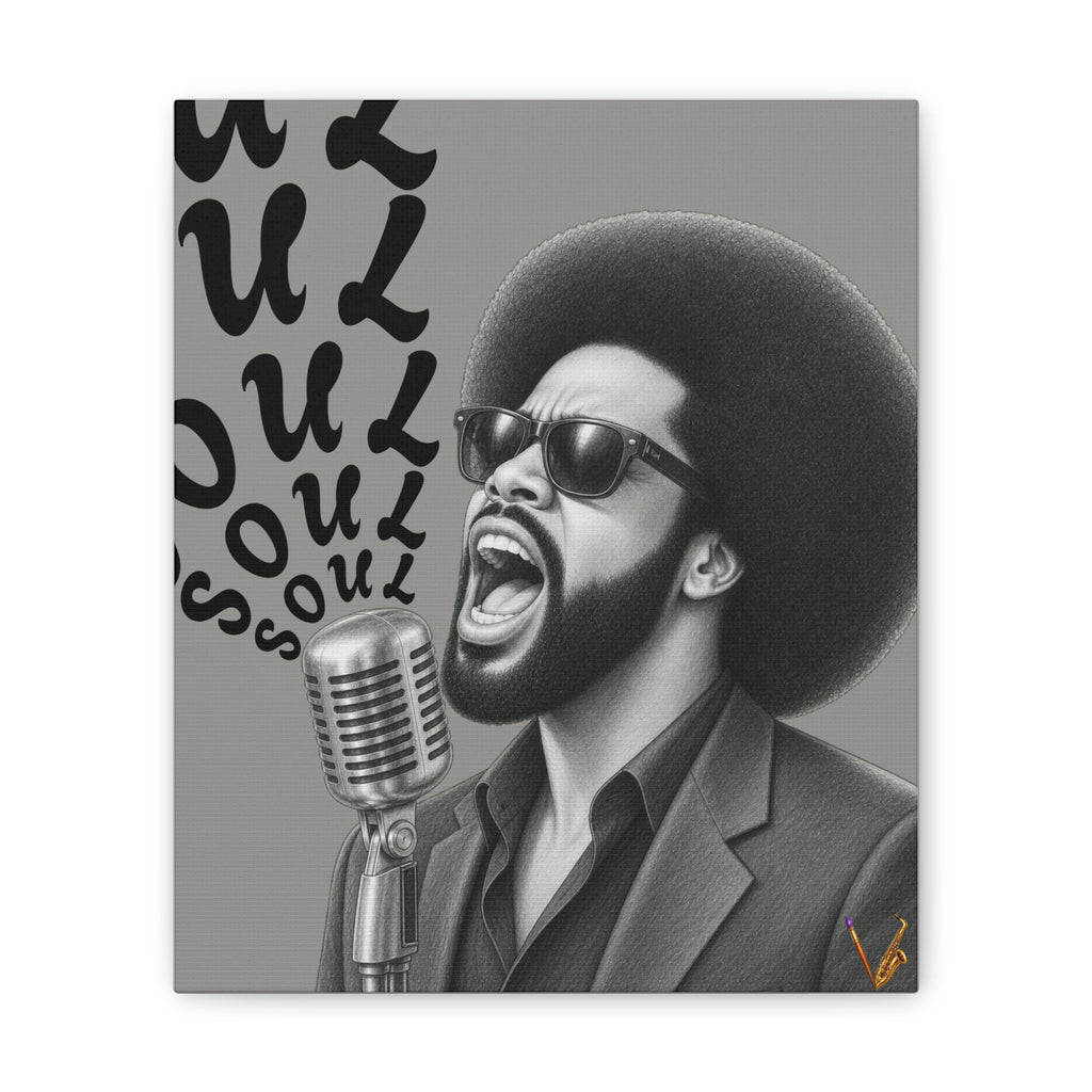 Soul singer monochrome canvas wall art