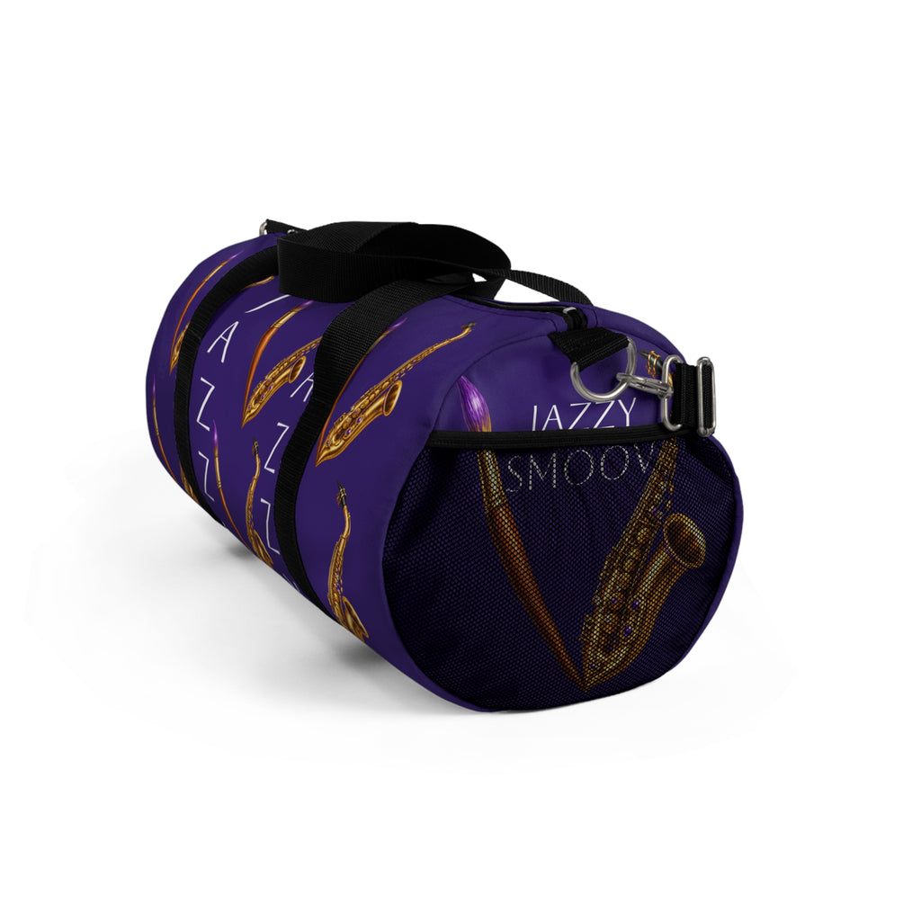 Jazzy Smoov purple saxophone duffel bag