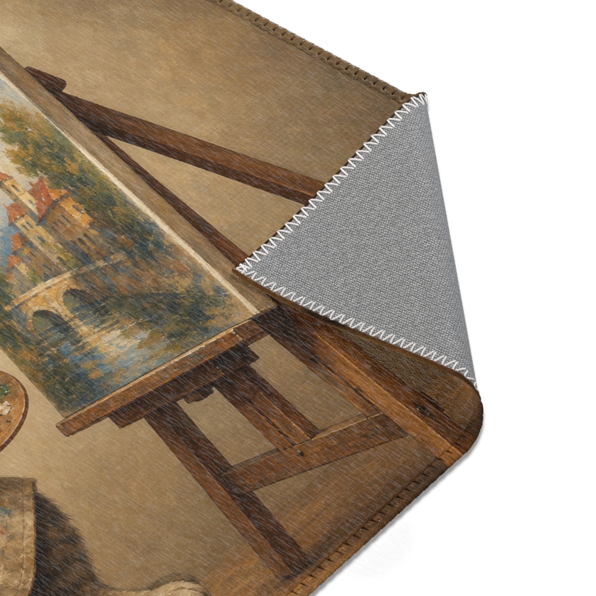 Love Art painting cat chenille area rug