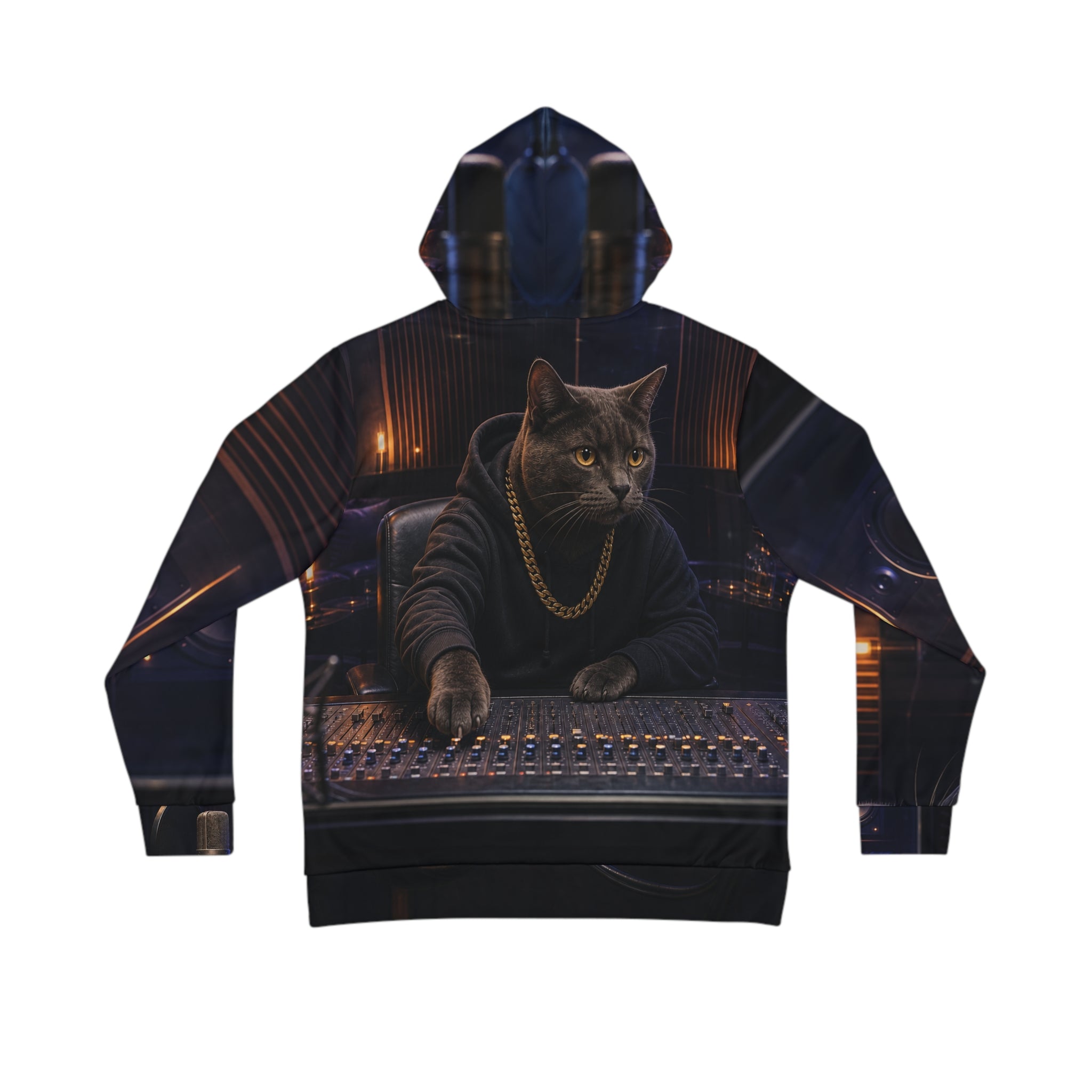 Men’s Cat Rapper Studio Graphic Pullover Hoodie – product image 2