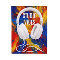 Studio Vibes colorful headphone velveteen plush blanket