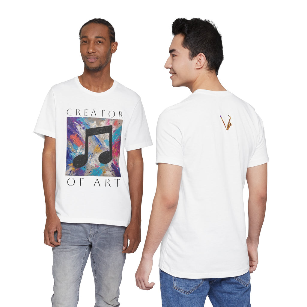 Unisex Creator of Art colorful music note graphic T-shirt – view 14