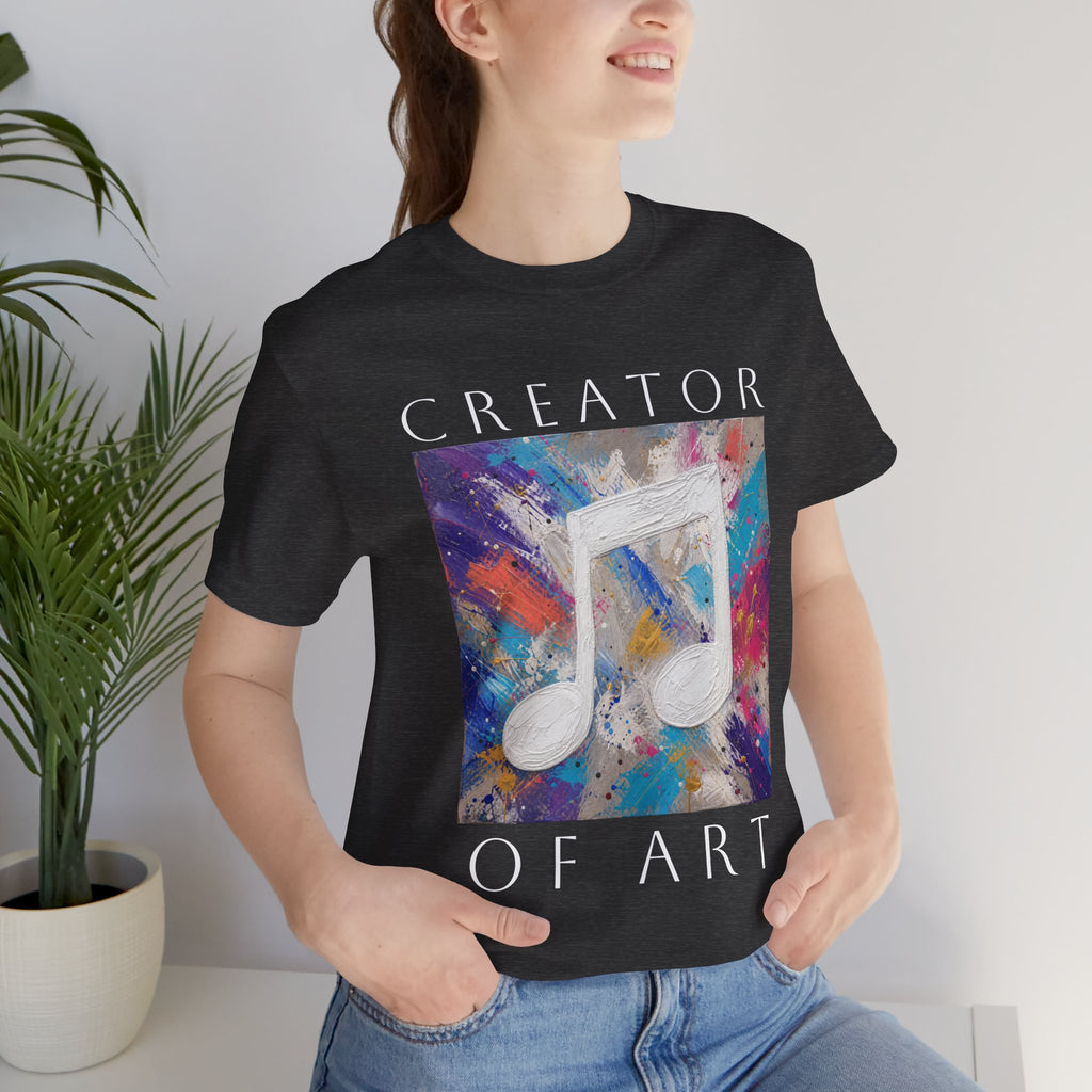 Unisex Creator of Art colorful music note graphic T-shirt – view 48