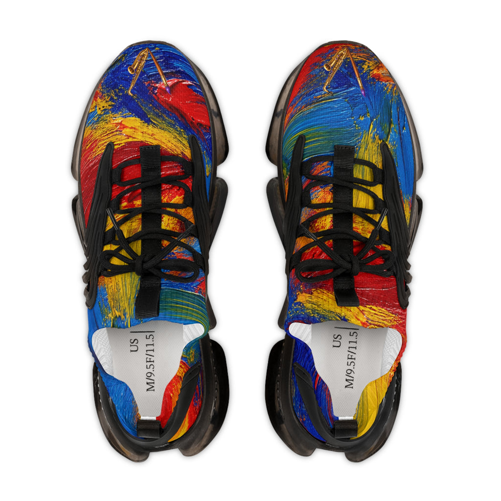 Men’s abstract color art mesh sneakers