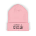 Everything Is Art cuffed beanie with black lettering – view 5
