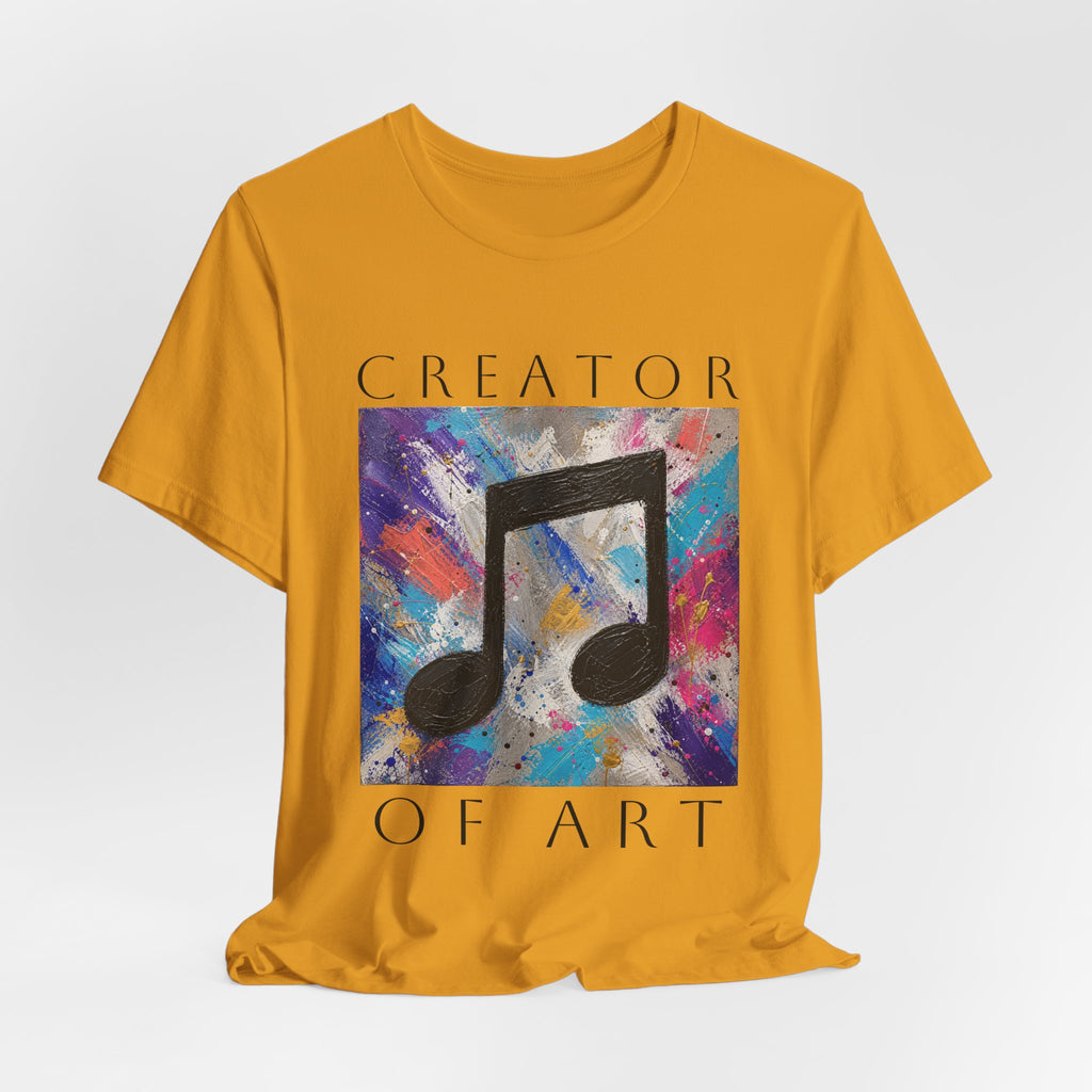 Unisex Creator of Art colorful music note graphic T-shirt – view 27