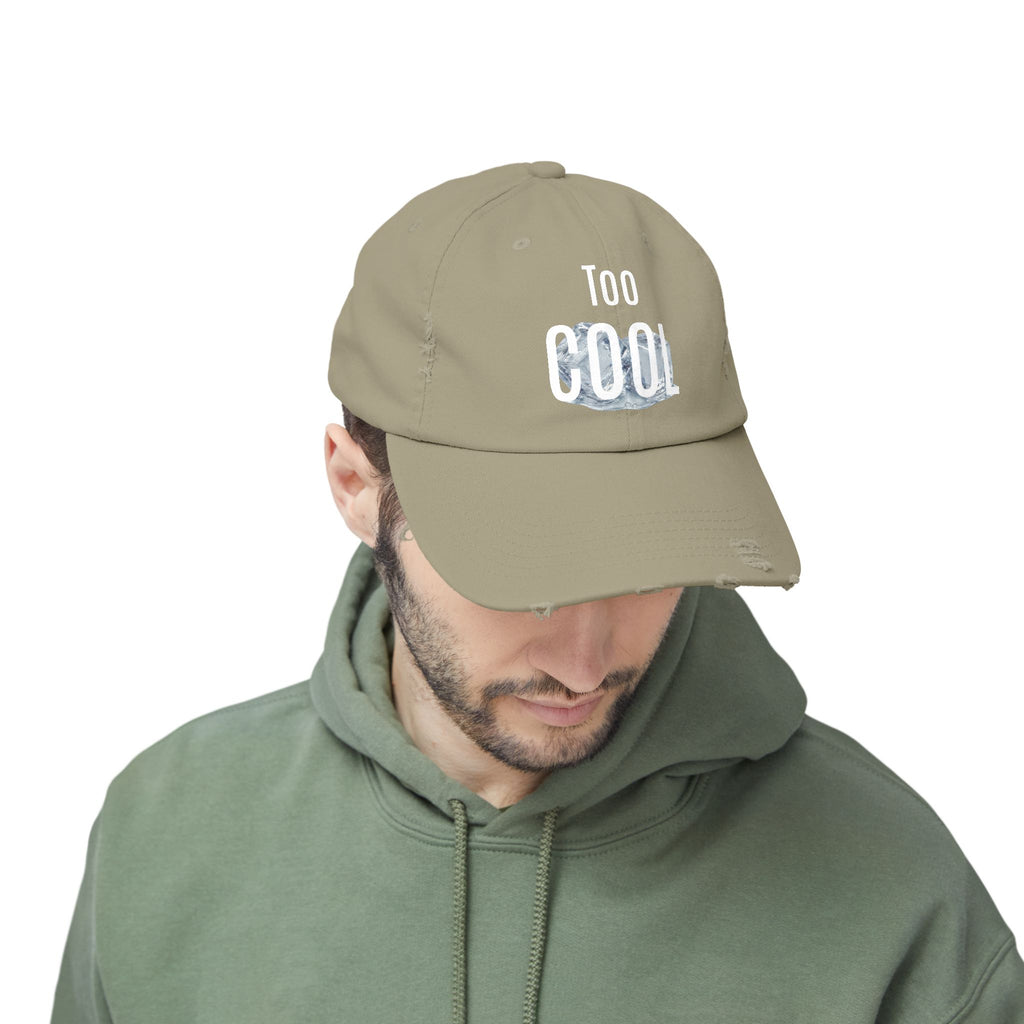 Too Cool distressed cotton baseball cap