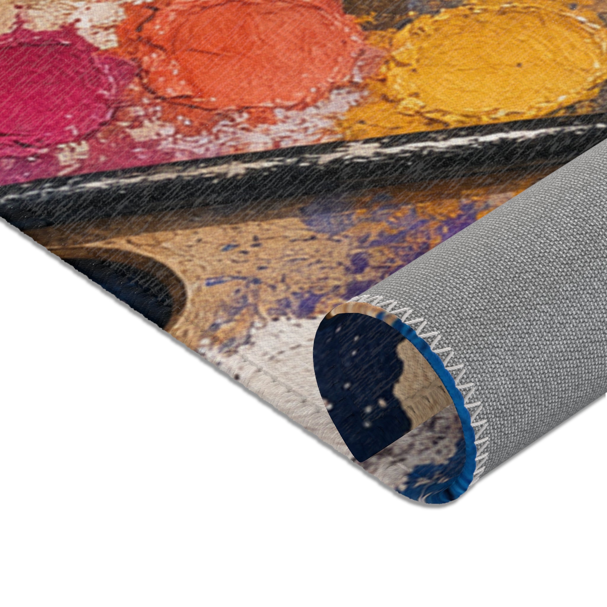 Music and art chenille area rug