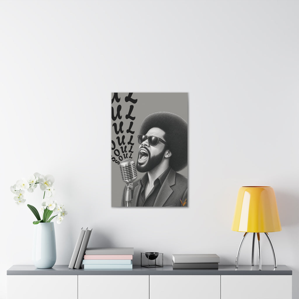 Soul singer monochrome canvas wall art