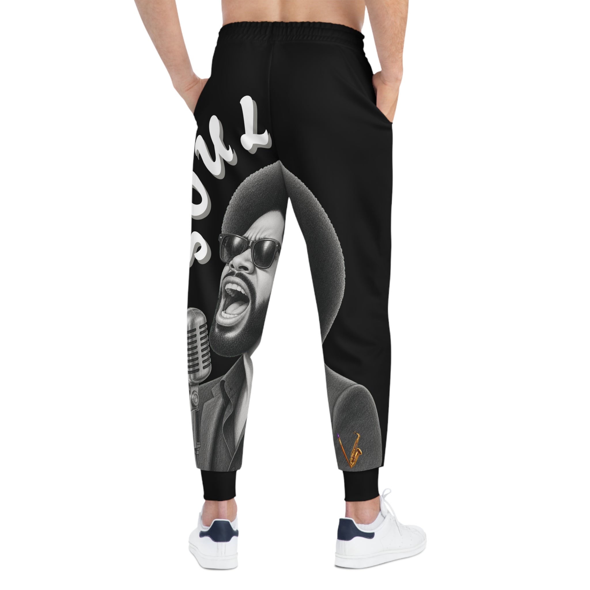 Men’s Soul Singer Graphic Joggers – Black – product image 3