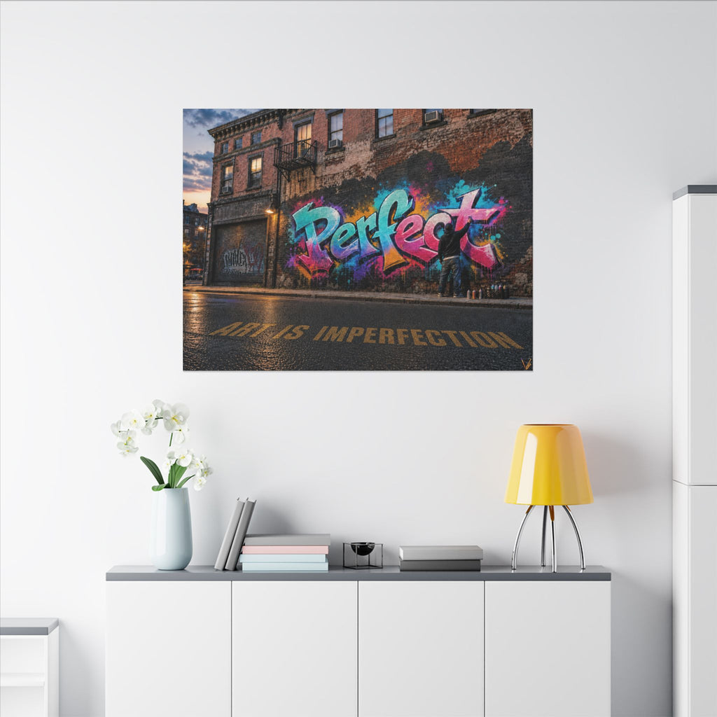 Art Is Imperfection urban graffiti matte canvas wall art