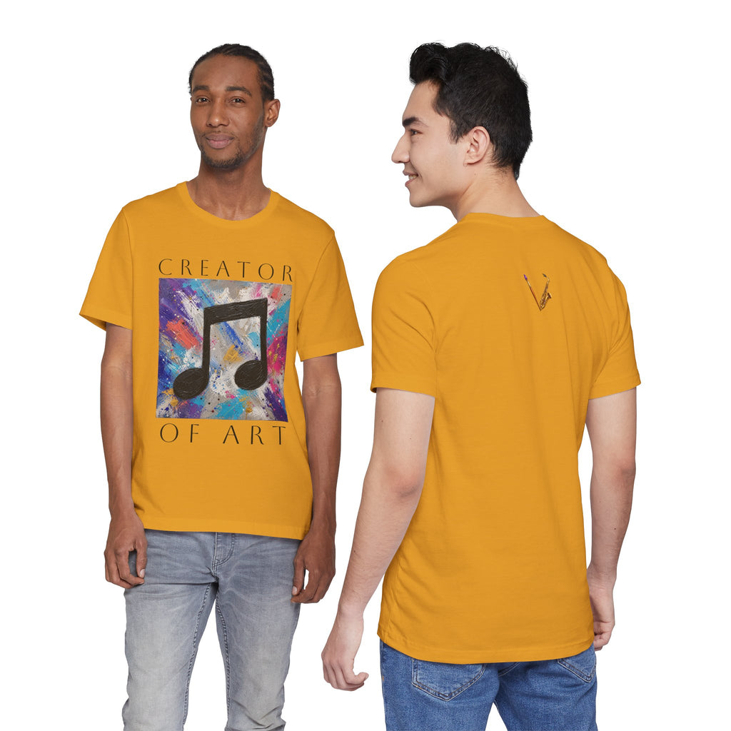 Unisex Creator of Art colorful music note graphic T-shirt – view 29