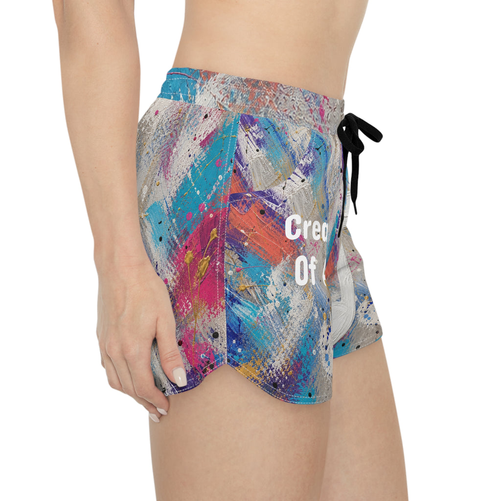 Women’s Creator of Art Black Graphic Shorts – product image 4