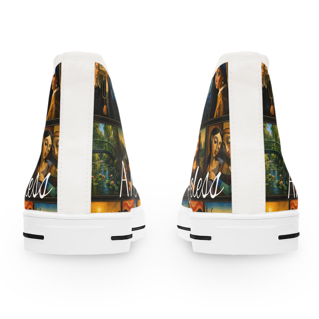 Women’s Art Is Timeless museum collage high-top sneakers